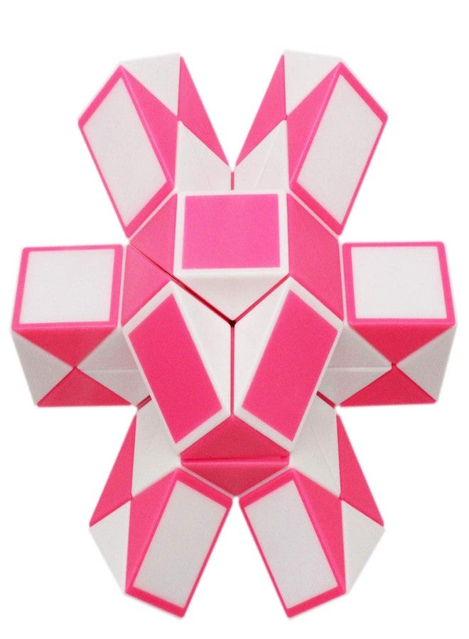 Mipartebo Magic Snake Cube Twist Puzzle 48 Wedges Large Size Twist Fidget Snake Toys Gift Party Favors Game Goodie Bag Fillers for Kids Adults Teens Pink - Image 5